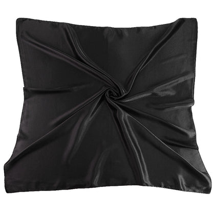 New Amazon Satin Square Scarf, Imitation Silk Pure Color Head Scarf, Ethnic Style Turban Hat Jdwj-28B