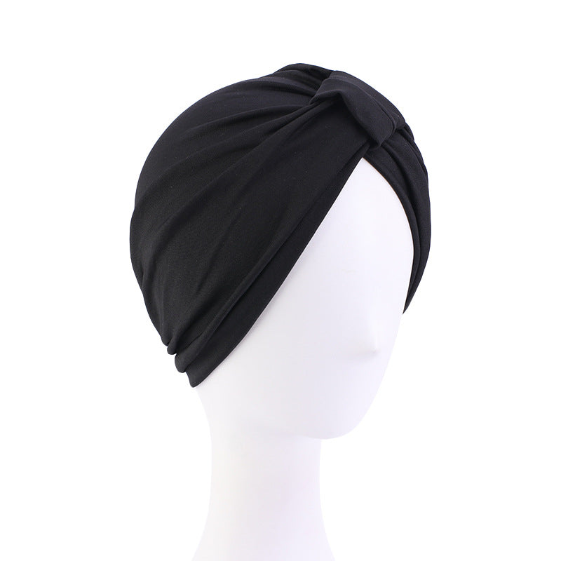 European and American Women's Wooden Dale Cotton Block Tapered Hood National Style Baotou Hat