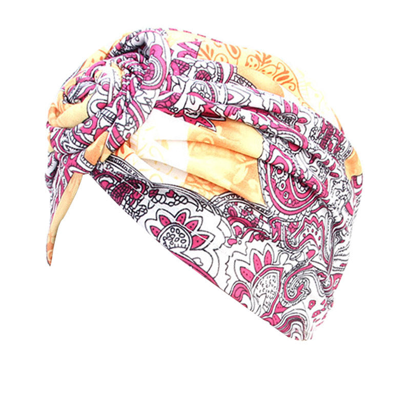 Bohemian style donut turban hat knotted pullover cap ethnic hat TJM-342