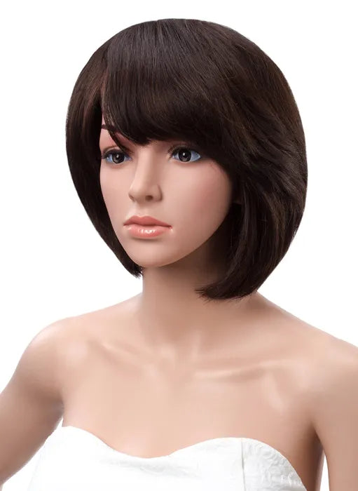 Bob Hair Style Short Straight 100% Human Hair Capless Wigs 10 Inches