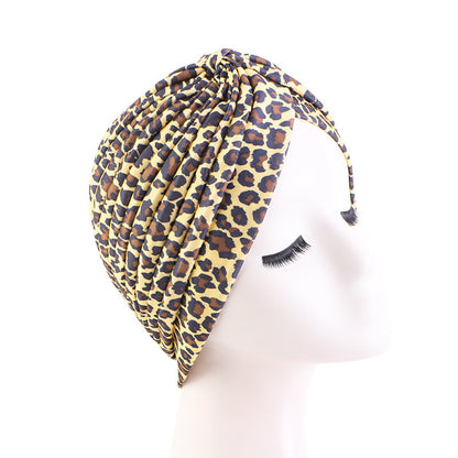 Tie-Dyed Pleated Turban Hat, Indian Hat, Base Hat, Head Wrap Hat Tjm-45