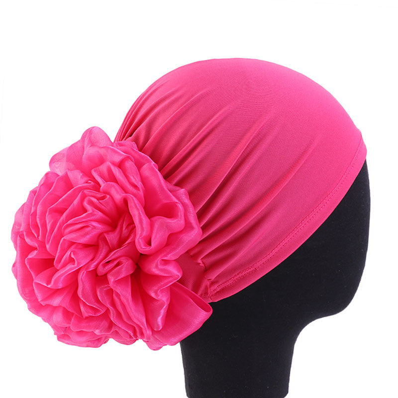 Cross-border new big flower headscarf cap toe cap ethnic style small cap hair loss cap wedding cap TJM-262