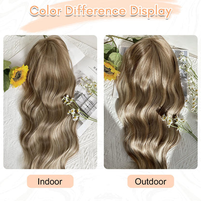 20Inch Wavy Hair Topper for Women Add Volume&Cover Thinning Hair with Natural Looking Hair Piece