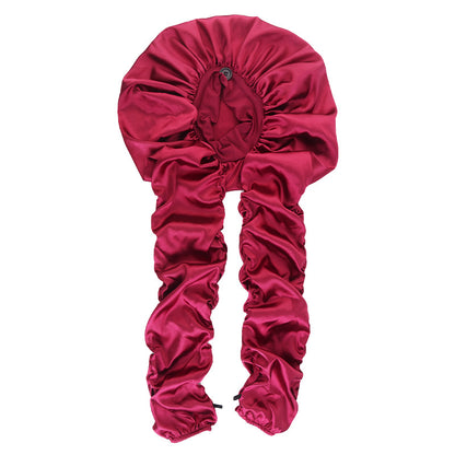 New Simulated Silk Elastic Long Sleeve Sleeping Hat for Women's Long Braid Beauty Care Hair Care Hat JDB-522B
