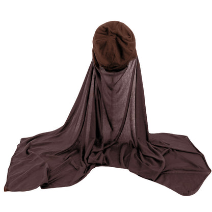 European and American autumn and winter popular imitation cashmere hat brim, hood, scarf, integrated headscarf, JDU-103A