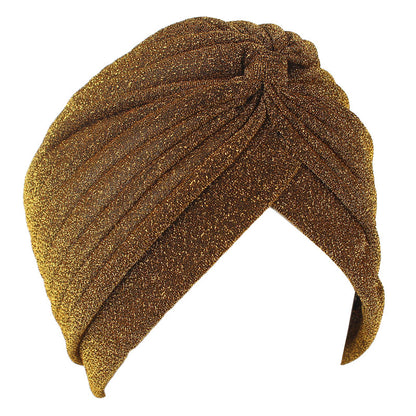 Ethnic Bright Silk Turban Hat Indian Hat Baotou Hat Chemotherapy Hat