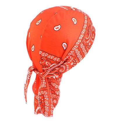 Stretch Cloth Amoeba Cashew Pirate Hat Hip Hop Street Dance Ribbon Baotou Hat Ethnic Hat JDD-09B
