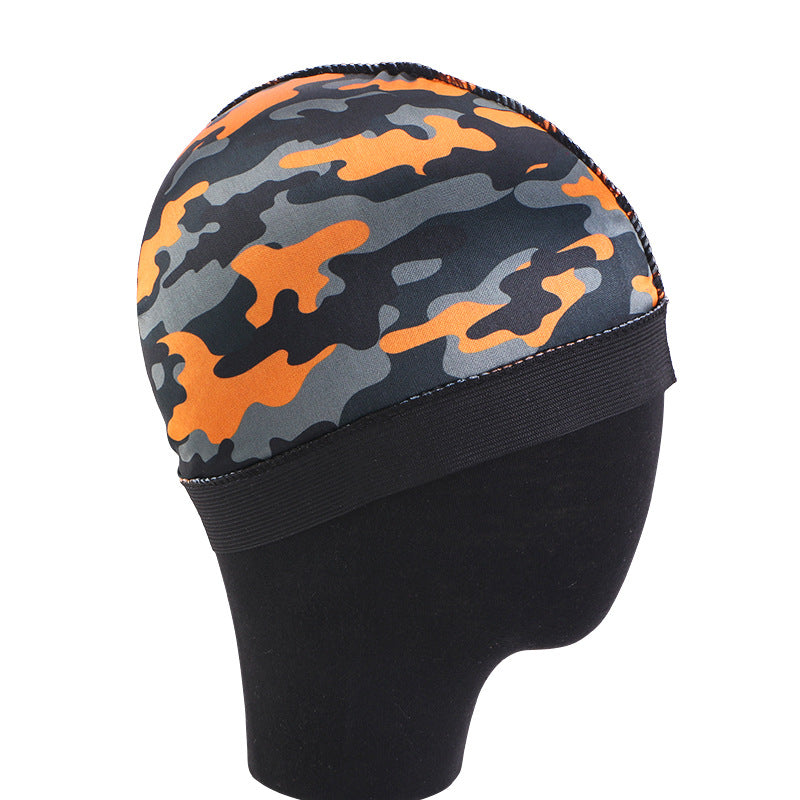 European and American source simulated silk elastic headband round cap printed wig cap hair care cap JDU-20G