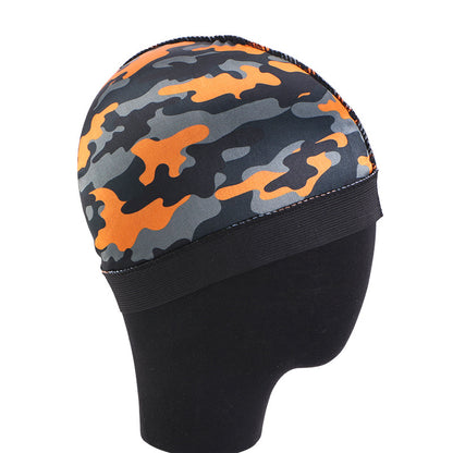 European and American source simulated silk elastic headband round cap printed wig cap hair care cap JDU-20G