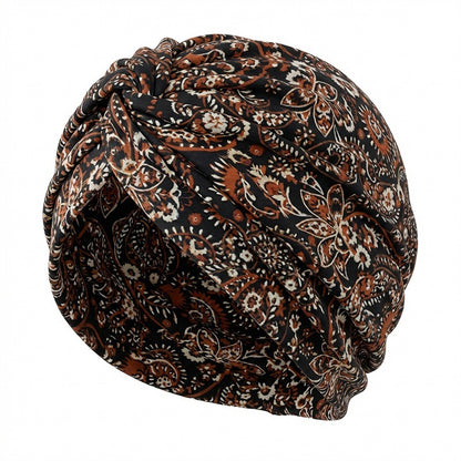 Cross-Border New Style Printed Cross-Twist Hat, Women's Elastic Turban Hat, Indian Hat Jdt-163I