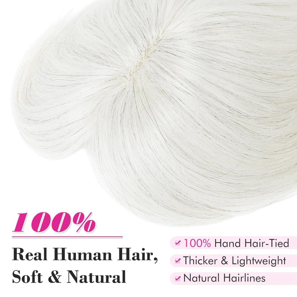 Human Hair wigs Pieces 6 Inch Hair Toppers Top Hair Extensions