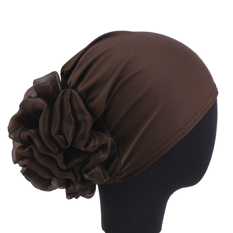 Cross-border new big flower headscarf cap toe cap ethnic style small cap hair loss cap wedding cap TJM-262