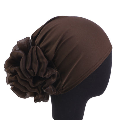 Cross-border new big flower headscarf cap toe cap ethnic style small cap hair loss cap wedding cap TJM-262