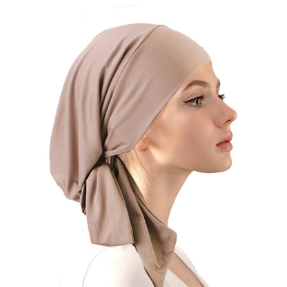 Cross-Border Supply Elastic Streamer Headscarf Hat, Head Wrap Hat, Base Hat, Chemotherapy Hat Jdt-31A