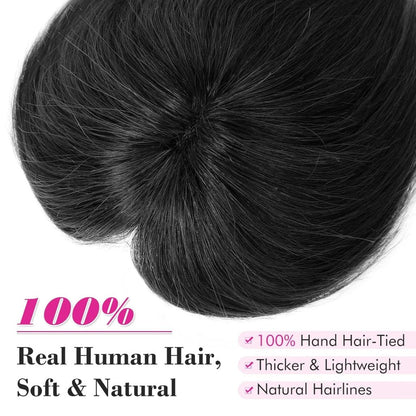 Human Hair wigs Pieces 6 Inch Hair Toppers Top Hair Extensions