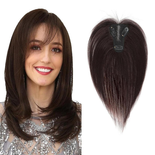 Hair Toppers for Women Real Human Hair Bangs Hair Clip French Fake Clip in Bangs Hair Pieces