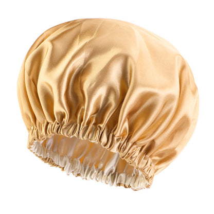 European and American popular double-sided solid color elastic colored nightcap silk beauty makeup cap care cap JDB-454-1