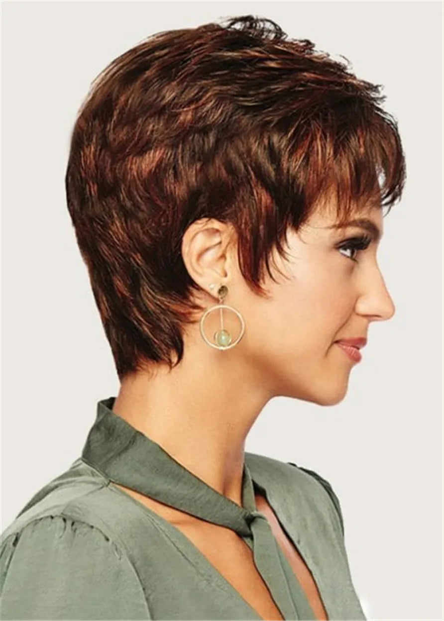 Neat Bang Colormix Straight Human Hair Capless Wig 8 Inches