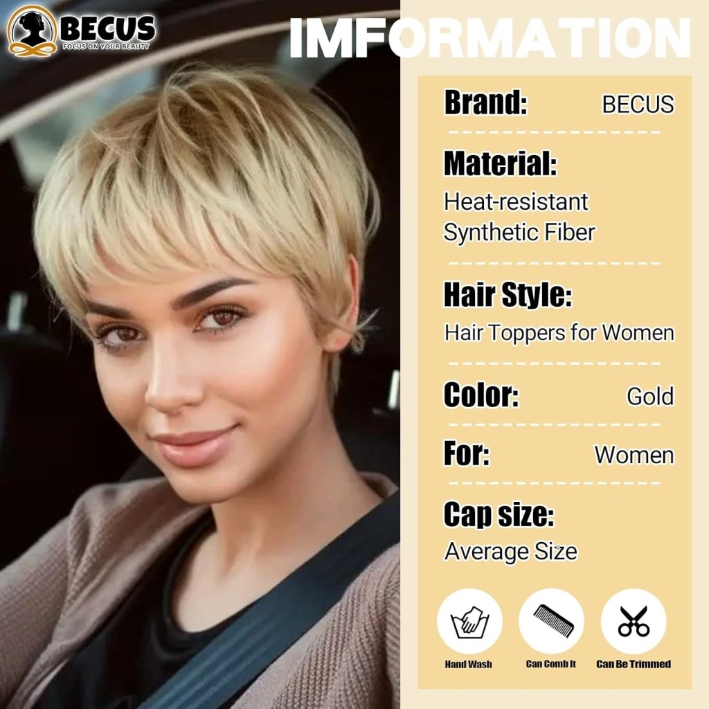 Hair Toppers with Thinning Hair Bangs 360°3D Cover Toupee Hair Pieces for Women Wig with Bangs