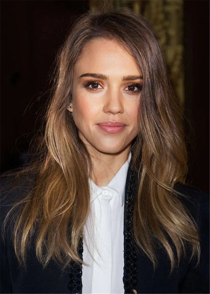 Gisele's Gorgeous Hairstyle Side Part Long Wavy Synthetic Hair Lace Front Wig 18 Inches