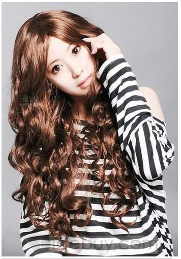 Fashion Natural Long Wavy 24 Inches Capless Wig