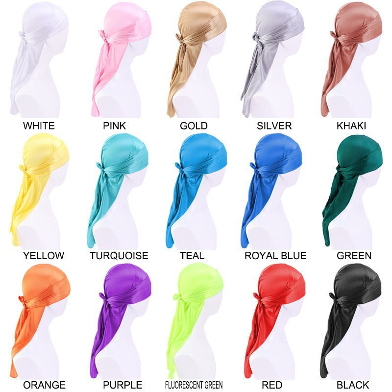 Foreign trade hat imitation silk pirate hat bag turban hat hip-hop Cape hat can be customized LOGO printing