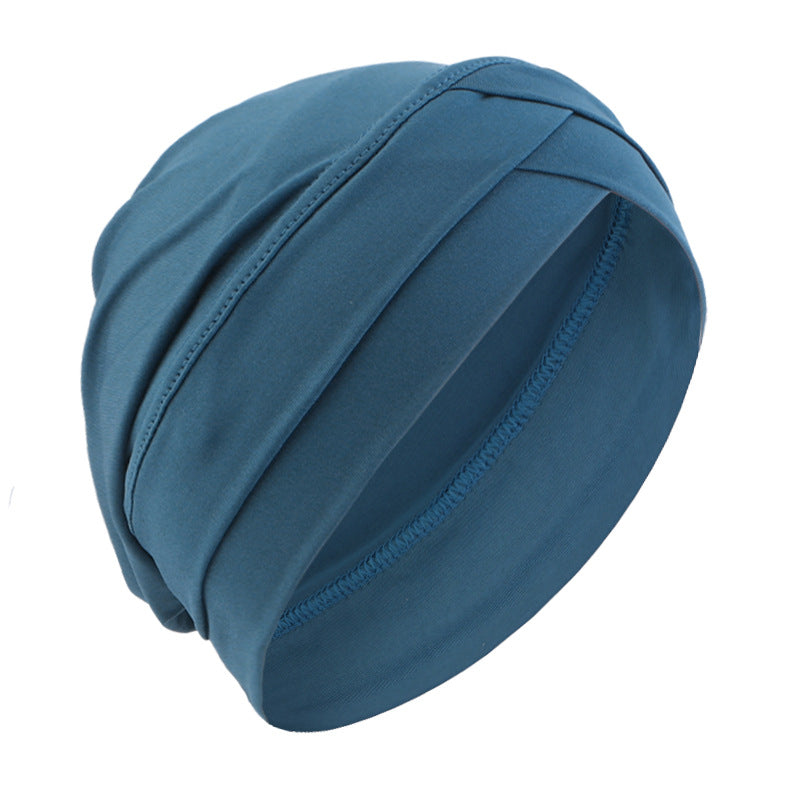 Cross-border supply of double cross elastic turgear hat ethnic wind base cap chemotherapy hat JDT-476