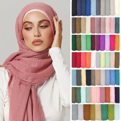 Breathable cotton and linen headscarf, bubble gauze scarf, wrapped headscarf, headscarf cap JDWJ-32