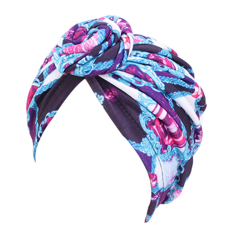 Bohemian style donut turban hat knotted pullover cap ethnic hat TJM-342
