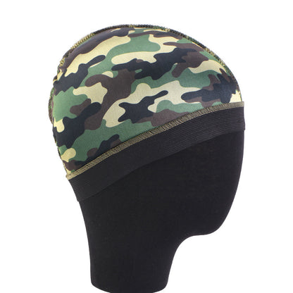 European and American source simulated silk elastic headband round cap printed wig cap hair care cap JDU-20G