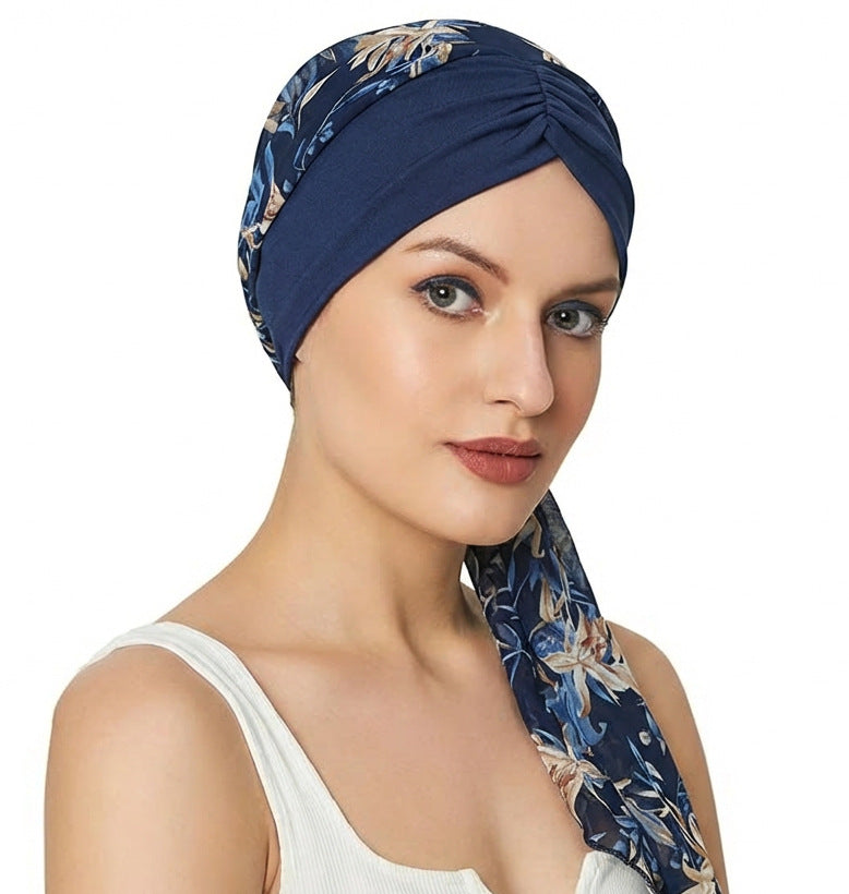 Cross-Border Custom Chiffon Ribbon Outdoor Beach Headscarf Professional Headscarf Factory Custom-Made According to Sample Jdt-456C