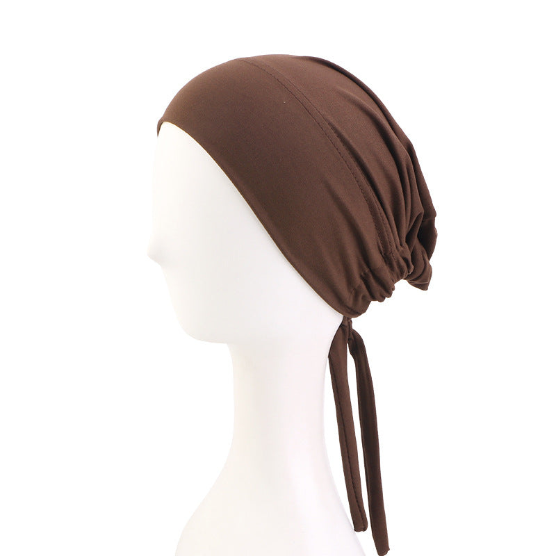 New Super Soft Elastic Cloth Ethnic Style Ribbon Base Hat Turban Chemotherapy Hat Jdt-31-1