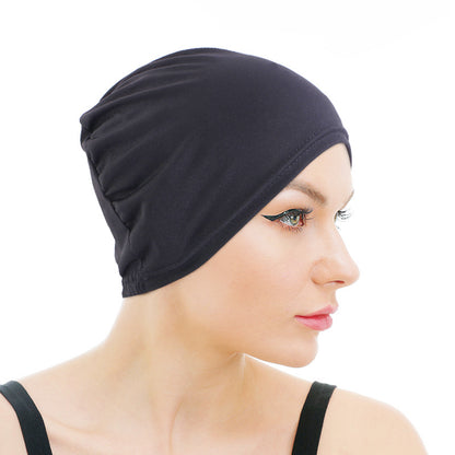 Cross-Border Hot-Selling Base Cap, Elastic Headscarf Hat, Head Wrap Hat, Solid Color Hair Protection Hat Tjm-262-1