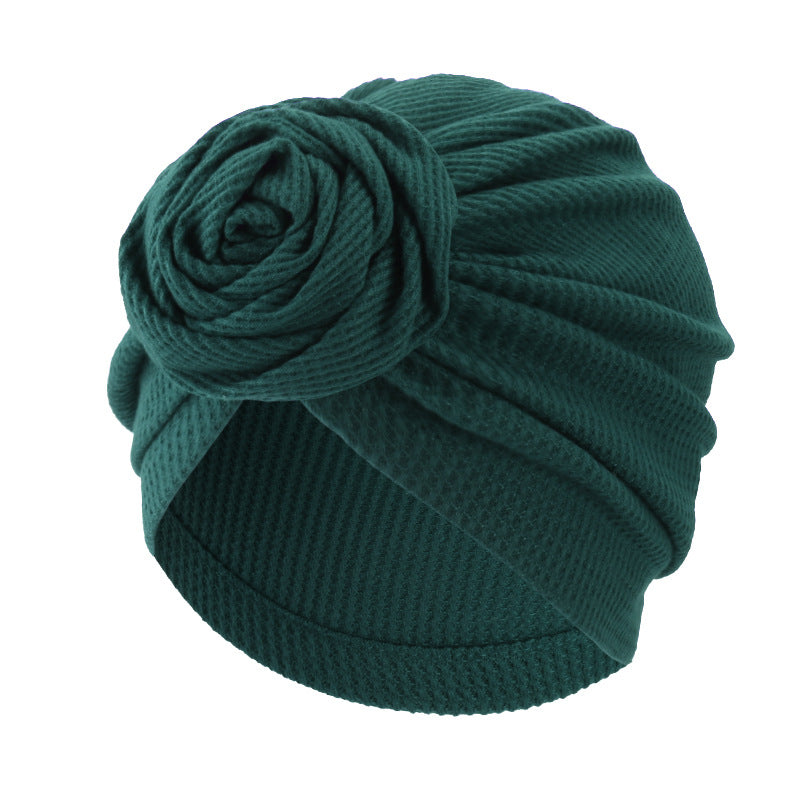 Cross-Border Supply Rose Elastic Turban Hat Ethnic Hat Plaid Cotton Turban Hat Jdt-480C