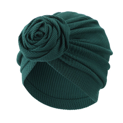 Cross-Border Supply Rose Elastic Turban Hat Ethnic Hat Plaid Cotton Turban Hat Jdt-480C
