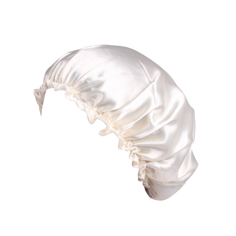 Satin lace nightcap shower cap beauty makeup cap silk home hat TJM-250