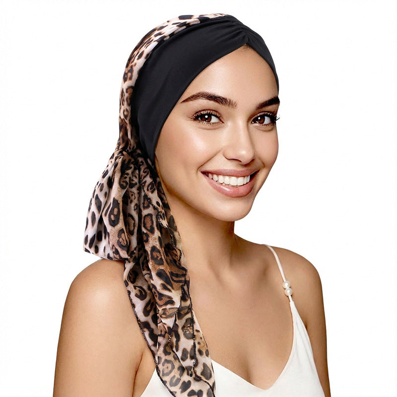 Cross-Border Custom Chiffon Ribbon Outdoor Beach Headscarf Professional Headscarf Factory Custom-Made According to Sample Jdt-456C