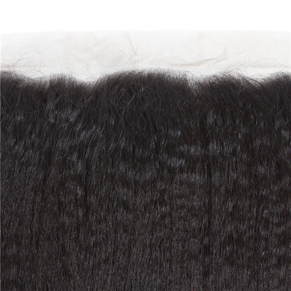 Wigsbuy Vigin Human Hair Brazilian Kinky Straight Lace Frontal 13*4