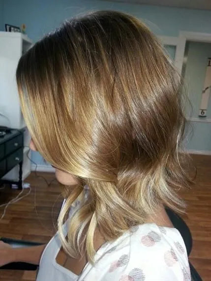 Smooth Elegant Natural Loose Wavy Full Lace Wig 100% Human Hair 14 Inches