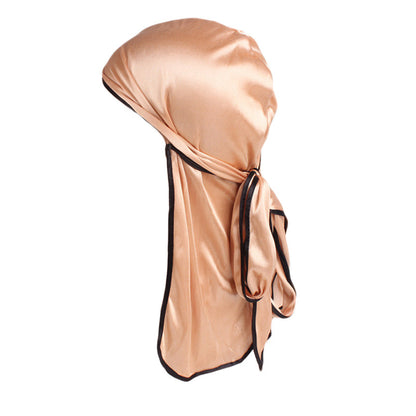 Imitation Silk Edge Long Tail Pirate Hat Hip-Hop Cloak Towel Hat Toe Hat silky durag
