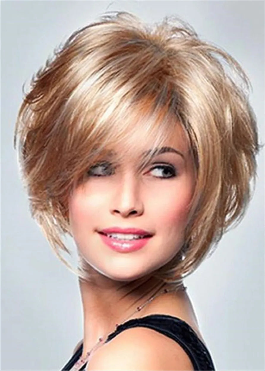 Bob Hairstyle Kinky Curly Human Hair Lace Front Cap Wigs 8 Inches