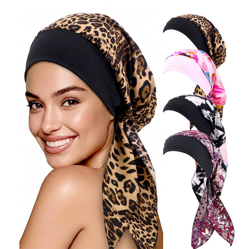 Cross Border Hat Stretch Wide Rim Nightcap Headwear Hair Care Hat JDT-329C