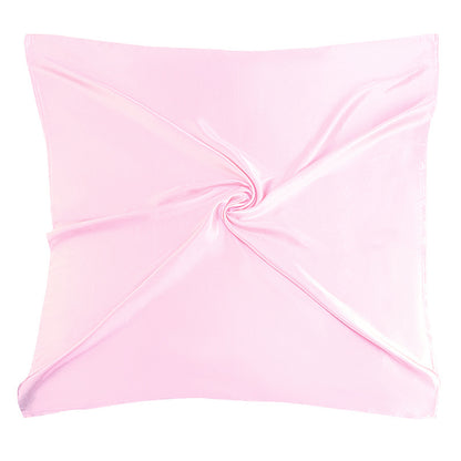 New Amazon Satin Square Scarf, Imitation Silk Pure Color Head Scarf, Ethnic Style Turban Hat Jdwj-28B