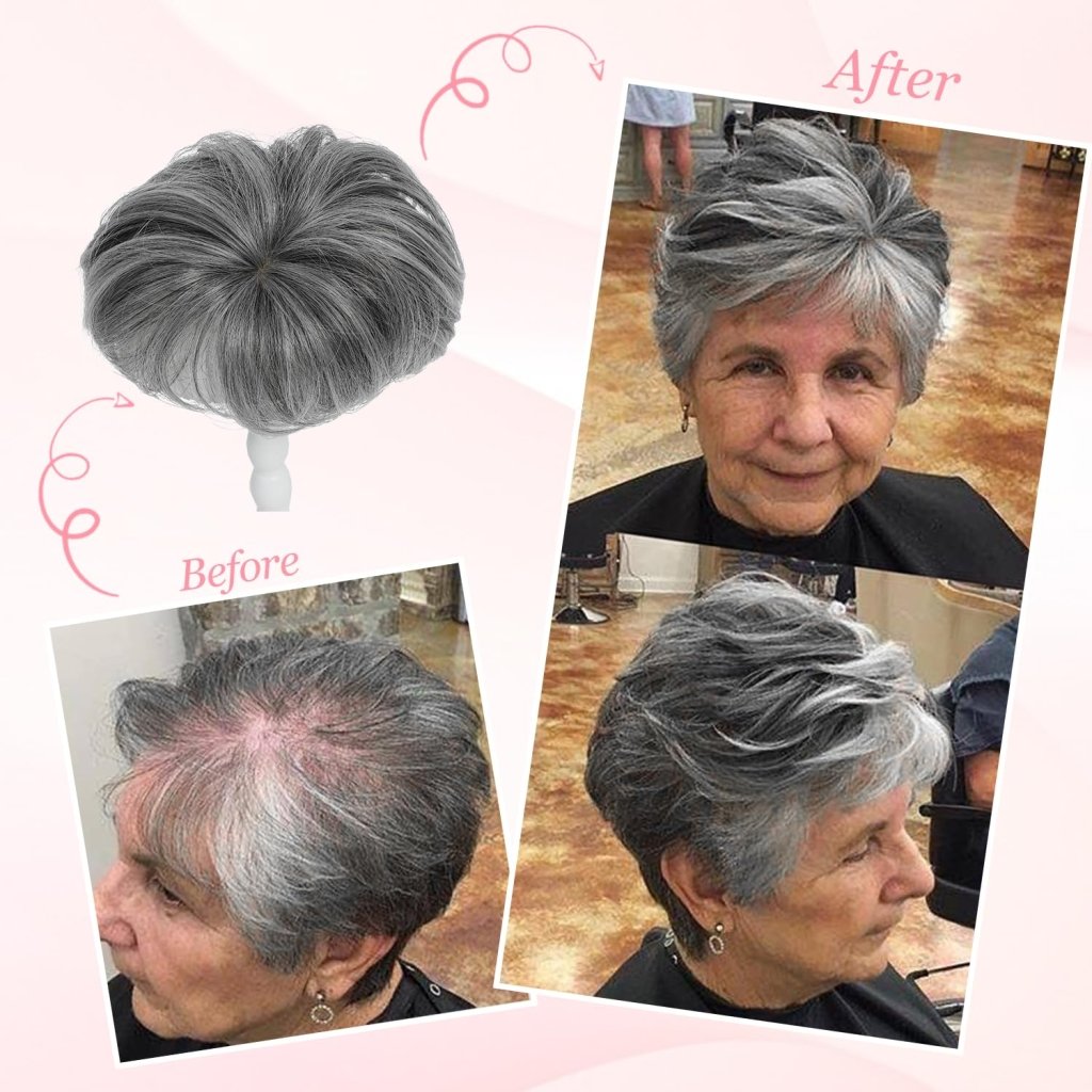 Hair Topper Short Pixie Cut Pieces for Women with Thinning Human Hair Wigs