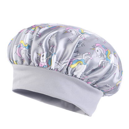 Children's Unicorn Cartoon Latin Nightcap Baby Tapes Hat Hair Conditioners Shower Cap JDKB-21A-2