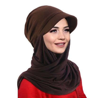 European and American autumn and winter popular imitation cashmere hat brim, hood, scarf, integrated headscarf, JDU-103A
