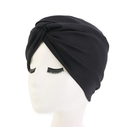 Ethnic Style Turban Hat, Imitation Cotton Twisted Cross Hat, Indian Hat, Chemotherapy Hat, Baotou Hat