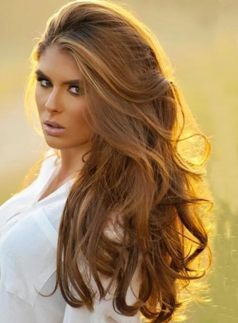 New Arrival Sexy Pretty Long Loose Wavy Lace Wig 100% Human Hair 20 Inches 150% Heavy Density