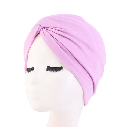 Ethnic Style Turban Hat, Imitation Cotton Twisted Cross Hat, Indian Hat, Chemotherapy Hat, Baotou Hat