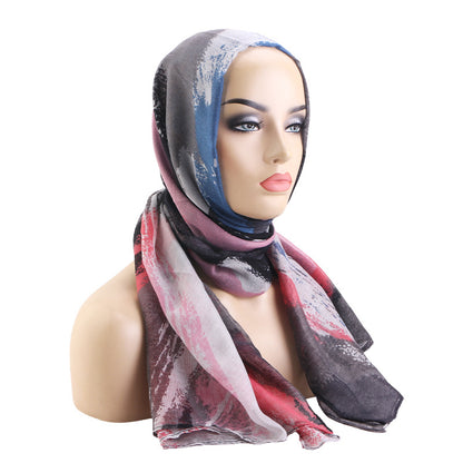 Cross-Border Spring and Autumn Tie-Dyed Paris Gauze Headscarf, Head Wrap, Scarf, Bali Gauze Head Wrap Hat Jdwj-24C